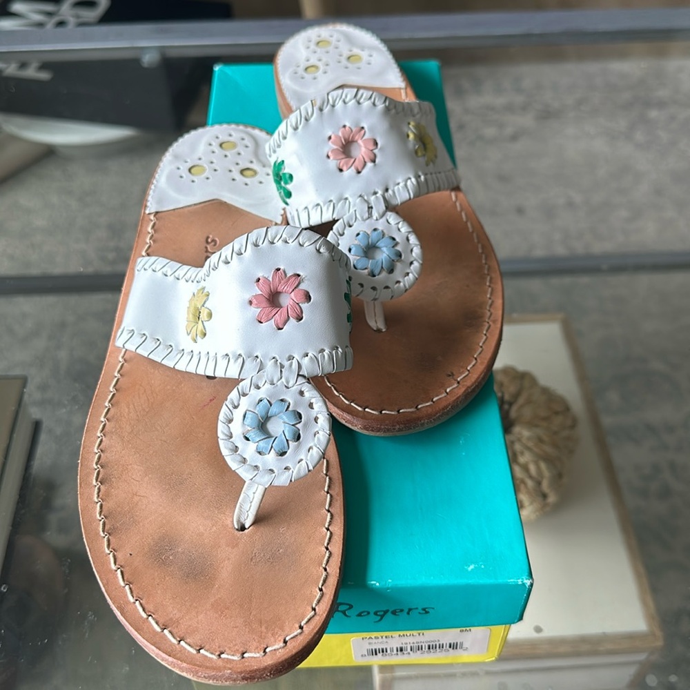 Jack Rodger Bianca sandal; pastel